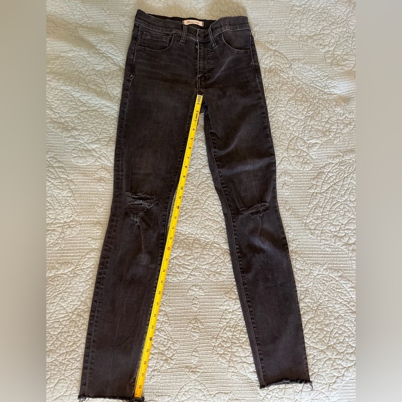 Madewell Women’s Jeans 27T Tall 9” High Rise Skinny Jeans Distressed Raw Hem - Picture 7 of 10